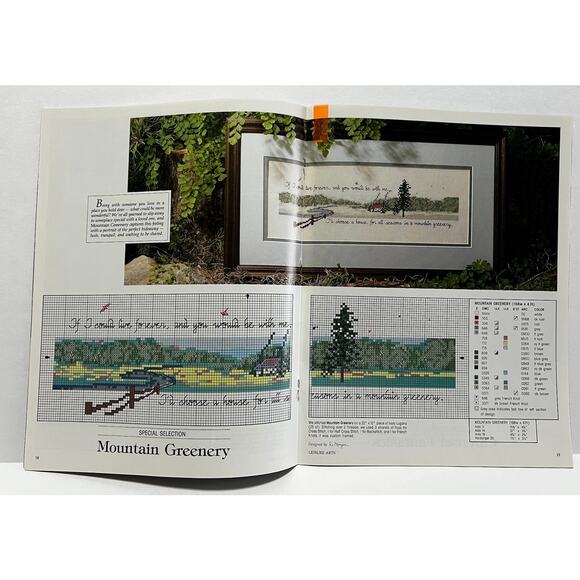 VTG Leisure Arts Cross Stitch Design Magazine-June 1990 - Picture 2 of 4